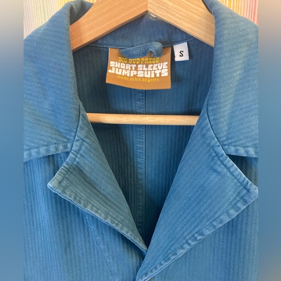 Big Bud Press Heritage short sleeve jumpsuit Lagoon Size S - Picture 2 of 7